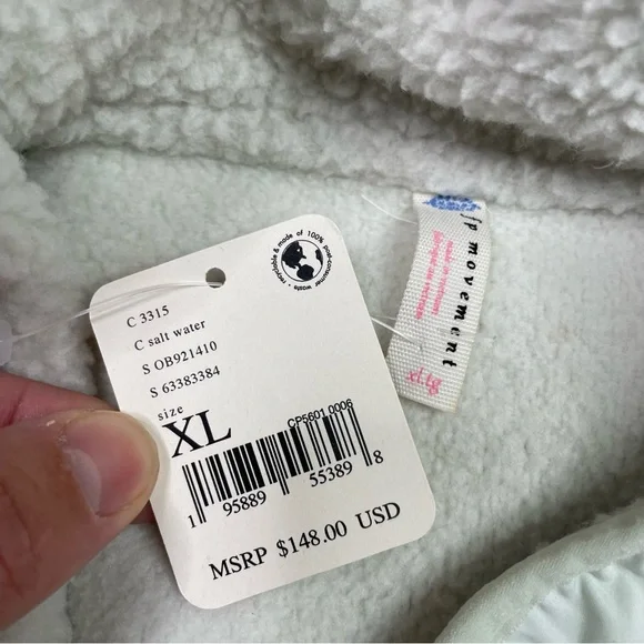 New Free People Women's FP Movement Hit The Slopes Fleece Jacket Sz X-large - Picture 7 of 8